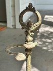 Antique Cast Iron Umbrella Cane Stand Ornate Victorian Revival Hall Painted Read