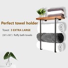 Towel Rack Wall Mounted bathroom Towel Storage wall Towel Holder black Minimalis