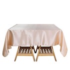 Beige Satin 72x72  Square Table Overlay Wedding Party Catering Decorations