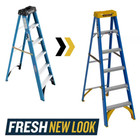 6 Ft  Fiberglass Step Ladder  10 Ft  Reach Height  With 250 Lb  Load Capacity Ty