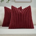  Throw Pillow Covers Set Of 2  16x16 Inch Soft 16  X 16   pack Of 2  Burgundy