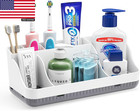 Bathroom Counter Organizer And Storage  7 Slots Detachable Toothbrush Holders Fo