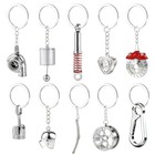 10 Pcs Car Keychains keychain For Men cool Keychain first Choice For Car Silver