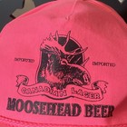 Vintage Rare Pink 80 s Moosehead Beer Canadian Lager Snapback Trucker Hat 