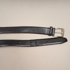 Kirkland Signature Black Leather Belt Mens 44 Italian Full Grain Broken In