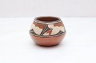 Antique Native American Santa Ana Pueblo Polychrome Pottery Pot Vase 3 5  Vtg