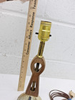 Vintage Mid-century Modern Sculpted Wooden Accent Table Lamp 