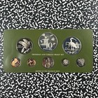 1975 Trinidad   Tobago 8x Coin Proof Set Lot b3491 Including Silver  With Case