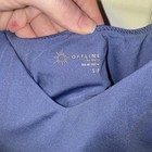 Offline By Aerie Real Me Low Key Longline Sports Bra Crop Top Blue - Size S