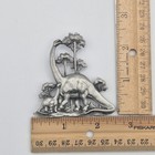 Vintage Jonette Jewelry Jj Dinosaur Brontosaurus Brooch Pin Pewter Silver Tone