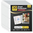  Heavy Duty Sheet Protectors 8 5 X 11 Inch  3 Mil Thick Clear Page Protector 30