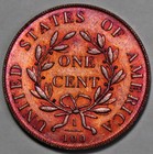 Daniel Carr 1792 Strawberry Leaf Large Cent  Red Brown  Low Mintage  Unique 
