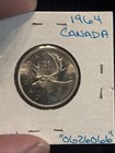 1964 Canada 25 Cents Silver Circulated    0626066    Canadian Quarter 25c