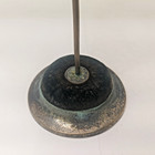 Antique Metal Hatpin Stand Holder Scottish Glass Thistle Top
