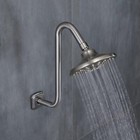 12 Inch Square Shower Arm With Flange stainless Steel Construction brushed Nicke