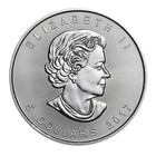 2017  5 Canadian Maple Leaf - 1 Troy Ounce  9999 Silver Bu Encased In Acrylic