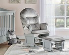 Madison Nursery Rocking Chair W  Ottoman Wooden Glider Baby Nursing Smooth