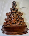 Scarce Gorgeous 1930s Syroco Wood  acorn Cluster  Solid Wood Sconces 