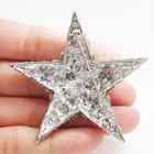 Silver Tone Wedding Bride Austria Crystal Clear Starfish Star Brooch Pin Jewelry