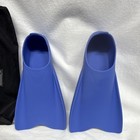 Streamlined Swim Fins  Short Flippers Blue Xs 35-36 3 5-4 5 With Mesh Bag
