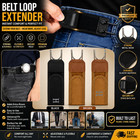 2pcs Tactical Metal Hook Elastic Belt Buckle-less Invisible Waist Belt Closure