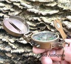 Antique Style Military Compass Nautical Brass Pocket Navigational Instrument  
