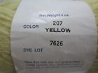 4 Oz  Knitting Worsted 4-ply 100  Virgin Wool  207 Yellow  Lot 7626 Yarn