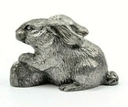 Vintage Michael Ricker Pewter Rabbit Figure  lynn  1983 Signed  2288