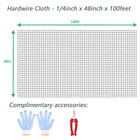 Hardware Cloth 1 4in Galvanized Welded Mesh Wire Metal Chicken Fence 48in X100ft