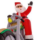 Christmas Masters 6ft Inflatable Santa Claus Riding A Motorcycle Yard Decoration