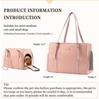 Portable Leather Pet Carrier Bag For Small Dogs cats  Airline Approved  Pink