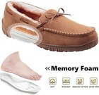 Mens Slippers Moccasins With Plush Lined Cozy House Bedroom 11 Classic Brown