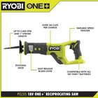 Ryobi One  18v Cordless Reciprocating Saw  tool Only 