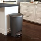  simplehuman 50 Liter   13 Gallon Semi-round Kitchen Step Trash Can With Secure 