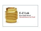 E-z Lok P n 400-m6 M6 Threaded Brass Insert For Wood 25 Pieces