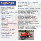 4x 6c060-99410 Engine Air Filter Fits Kubota B3200   b3300b7300 b7400 b7410b7500