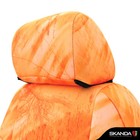 For Honda Fit 09-10 Realtree Fishing 1st Row Camo Orange Custom Seat Covers