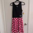 Disney Minnie Mouse Girls Xl xg Sleeveless Polka Dot Dress Black Red