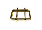 Brass Plated Double Prong Roller Buckle 2 5  Inches