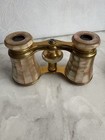 Antique Lemaire Mother Of Pearl Opera Glasses Binoculars Original Leather Case