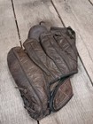 Vintage Split-finger Leather Baseball Glove     Early Pre-web Style