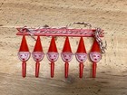 Vintage Mid Century Red Heads Christmas Ornament 4 5 