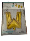 Gold Letter W 16-inch Foil Balloon For Celebrations   Party Decorations By Celeb