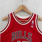 Champion Michael Jordan Chicago Bulls Jersey Kids L 14-16 Red Vintage  45 Nba