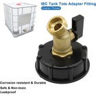 275-330 Gallon Ibc Tote Water Tank Adapter 2  Brass Fittings Valve Connector New
