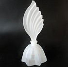 Art Deco Bottle For Perfume White Czech Glass  Parfume Bottle And Aroma Oils