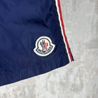 Moncler Enfant Boys Swim Shorts Navy Blue Felt Logo Badge Size 10 Anni 140cm