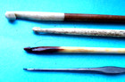 Antique  4 Various  Crochet Hooks 