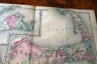 1871 Gray s Antique Atlas Map-cape Cod-martha s Vineyard-beautiful Handcoloring