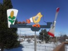 New Handcrafted Whirligig Chicken Chasing Worm Outdoor Wind Spinner Garden patio